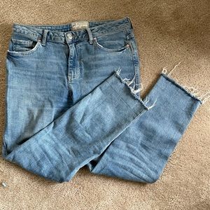 Free People High Waisted “Mom” Jeans - Cutoff